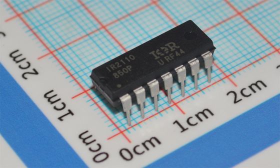 Circuito integrato IR2110PBF, driver high-low da 600V, corrente di picco 2A, logica 10V-20V, tempo di salita 500ns, package/custodia 14-DIP (7,62mm), da -40°C a +125°C