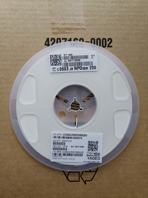 CC0603JRNPO0BN200 Condensatore NPO Ideale da 200pF per Circuiti ad Alta Frequenza, Dimensione 0603, Ultra-Stabile, Basso ESR, Alto Fattore Q, Valore di Precisione Superiore, Prestazioni Eccellenti, Conforme RoHS