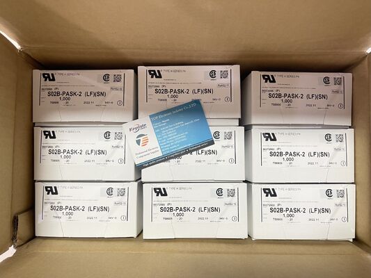 S02B-PASK-2 2 Posizioni Passo 2.0mm Connettore Maschio Serie PA Ingresso Superiore Foro Passante Placcatura Stagno Valutazione 3A 100V AC per Wire-to-Board ed Elettronica Compatta
