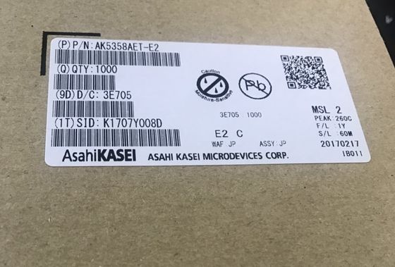 AK5358AET 24-bit 96kHz ADC 102dB SNR Potenza bassa, I2S Uscita da -40°C a +85°C Compatto 16-TSSOP