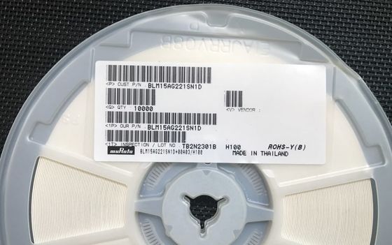 BLM15AG221SN1D 220Ω Perla di ferrite 0402 (1005 Metrico) 1A Corrente nominale Alta impedenza@100MHz, Ampia temperatura -55°C a +125°C AEC-Q200
