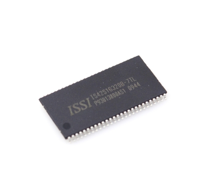 IS42S16320B-7TL SDRAM 64Mb Densità 166MHz Velocità 3.3V Operazione 16Mx16 Organizzazione LVTTL Interfaccia Temperatura industriale (-40°C~85°C) Compatto pacchetto TSOP-II Alta affidabilità