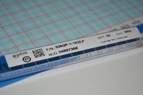 3362P-1-102LF Trimpot 1kΩ Potenziometro di precisione multigiro 10 giri ±10% Tolleranza Montaggio Through-Hole Elemento Cermet Regolabilità affidabile Ideale per calibrazione e messa a punto del circuito
