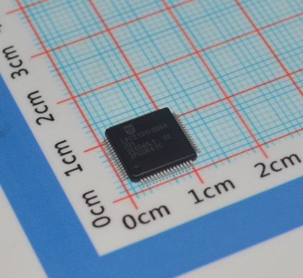 LPC2131FBD64/01,15 ARM7 MCU 32 bit RISC Core 64KB Flash 16KB RAM 60MHz Velocità USB 2.0 2x UART 64-LQFP -40°C a +85°C Grado industriale