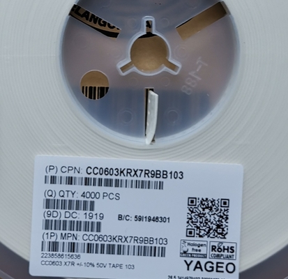 CC0603JRNPO0BN200 Condensatore NPO Ideale da 200pF per Circuiti ad Alta Frequenza, Dimensione 0603, Ultra-Stabile, Basso ESR, Alto Fattore Q, Valore di Precisione Superiore, Prestazioni Eccellenti, Conforme RoHS