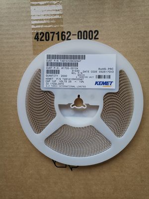 T491A105K025AT 1μF 25V condensatore di tantallo 10% Tol A-case 125°C Basso ESR Alta affidabilità prestazioni stabili per applicazioni industriali e mediche automobilistiche