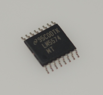 Convertitore DC/DC step-down LM5574MTX a 75V con ampio intervallo di ingresso, 3A, MOSFET integrato da 170mΩ, frequenza regolabile 50kHz-1MHz, protezione termica/UVLO/OCP, da -40°C a +125°C, package TSSOP-16