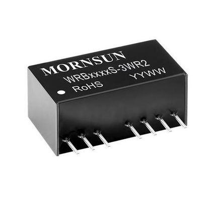 WRB4824S-3WR2 Avanzato 48V 2.4kW DIN Fornitore di alimentazione ferroviaria Ultra-Largo 85-264VAC Input 300% Potenza massima, PFC attivo Corrente a bassa perdita da -40°C a +85°C Funzionamento Protezione IP67 C1/C2 Immunità and 5G Ready