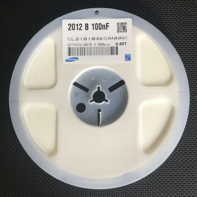 CL21B104KOANNNC MLCC 100nF Ceramic Capacitor ±10% Tolerance 50V Rating X7R Dielectric 0805 Case Wide -55°C to +125°C Range High-Capacity Design RoHS Compliant Tape and Reel Packaging