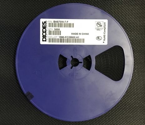 BAS70W-7-F 70V 200mA Diodo Schottky a doppia serie con bassa Vf di 1V, commutazione rapida di 4ns, package SOD-123, alta efficienza, qualificato AEC-Q101, confezione su nastro e bobina