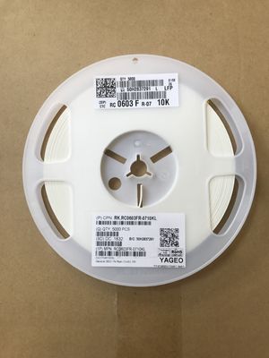 RC0603FR-0710KL 10kΩ Resistore di precisione 0603 Case 1% Tolleranza ±100ppm/°C TCR 1/10W Valore nominale Tecnologia a film sottile Senza alogeni Conforme a RoHS per circuiti pull-up e sensori