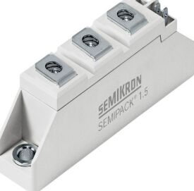 SKKT106/16E 1600V 106A Dual Thyristor Module Low VF 1.35V 2.4kA Surge AlN Contatti di pressione di base in ceramica SEMIPACK1 Isolato UL Certificato per motorini e motori a partenza morbida