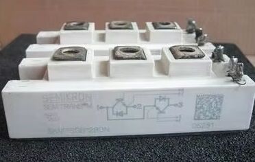 SKM75GB128DN 1200V, 75A Modulo IGBT Doppio Bassa VCE(sat) 1.9V Commutazione Rapida Diodo Integrato Capacità SC 10µs Package SEMITOP2 Pin Press-Fit Certificato UL per Azionamenti e Inverter