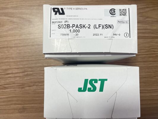 S02B-PASK-2 2 Posizioni Passo 2.0mm Connettore Maschio Serie PA Ingresso Superiore Foro Passante Placcatura Stagno Valutazione 3A 100V AC per Wire-to-Board ed Elettronica Compatta